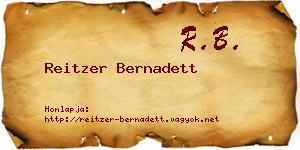 Reitzer Bernadett névjegykártya